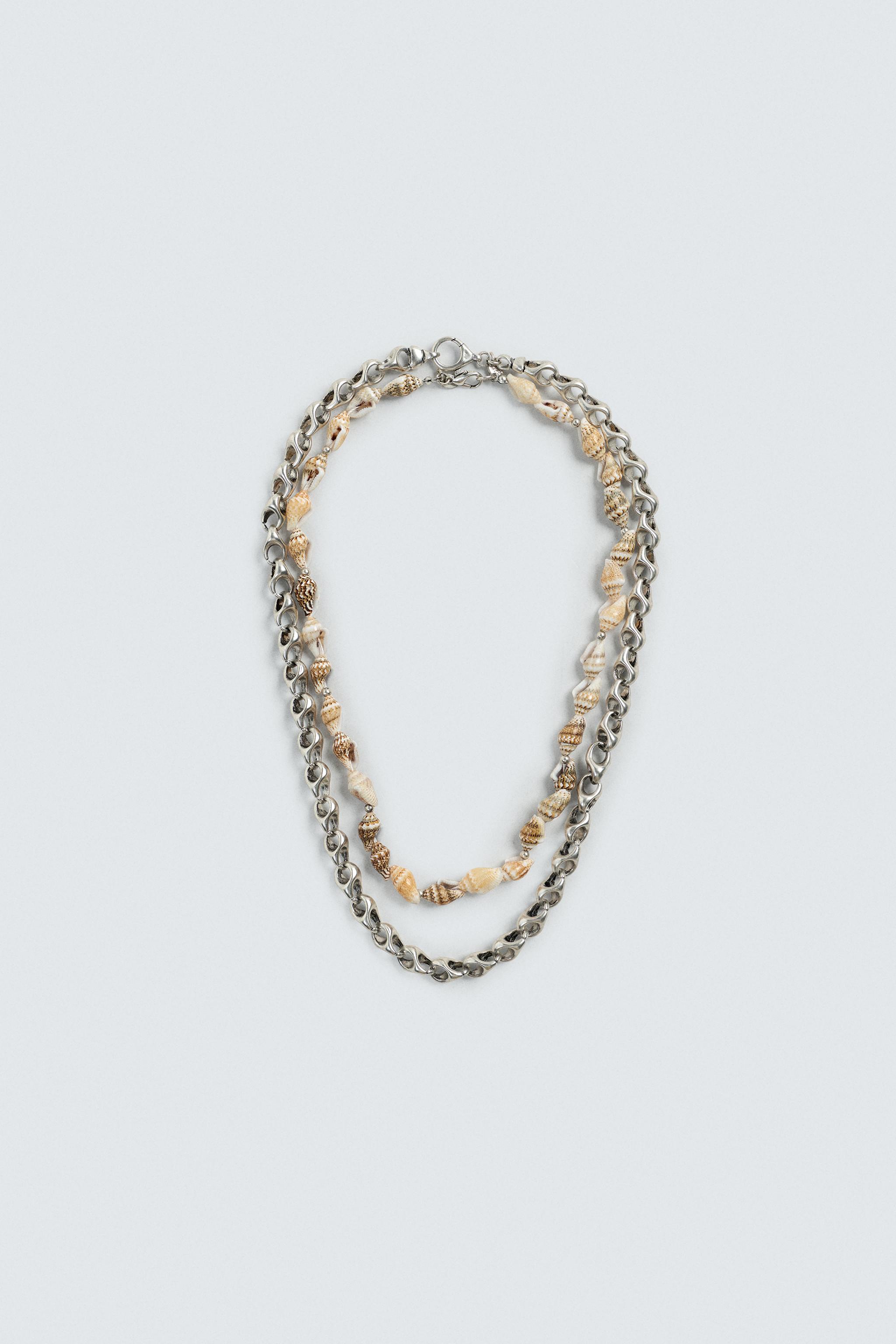 LOT DE 2 COLLIERS EN MATIÈRES VARIÉES